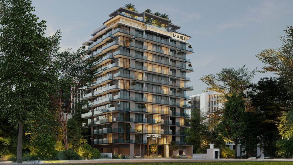 Arlington Park Dubailand residential tower exterior view
