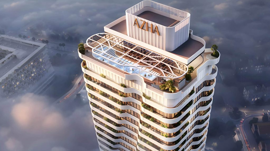 Azha Millennium Residences exterior view, Jumeirah Village Triangle, Dubai