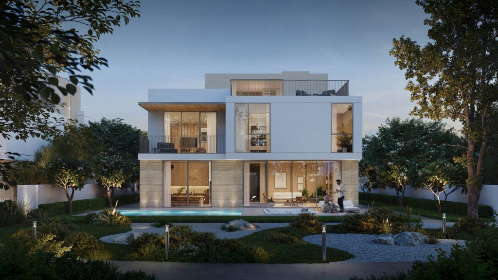 Living room interior of Avelia villa showing open-plan layout and natural light — The Valley by Emaar