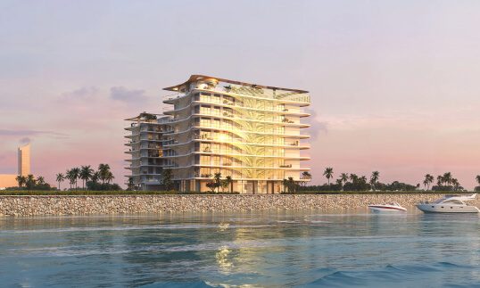 Jacob & Co Residences exterior view – beachfront apartments on Al Marjan Island