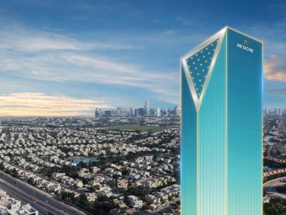 ME DO RE Business commercial tower exterior view in JLT Dubai