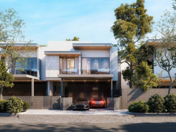 Pinewood Village luxury villa exterior - Jumeirah Golf Estates Dubai