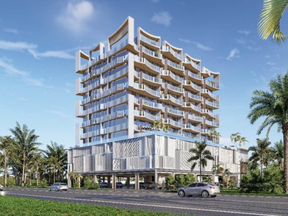 Nautis Residences Dubai Islands exterior view of building by HT360 Properties