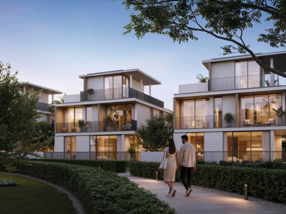 Selvara villa exterior – lush green landscape and modern façade at Grand Polo Club Dubai