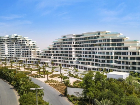 Exterior view of The Lofts Dubai – low-rise building in Al Barari with landscaped gardens