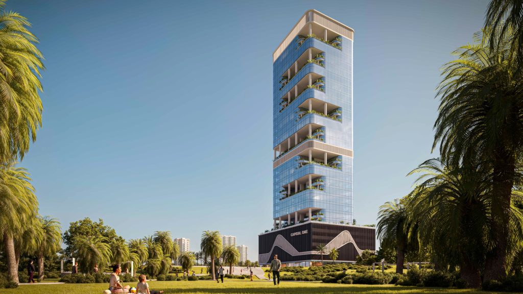 Capital One JVC office floor plan shell & core