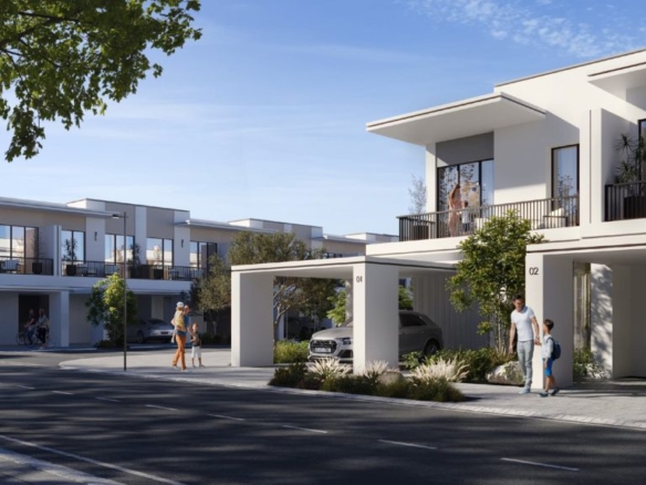 Elora The Valley Dubai townhouse exterior – 3 & 4 BHK homes in gated community