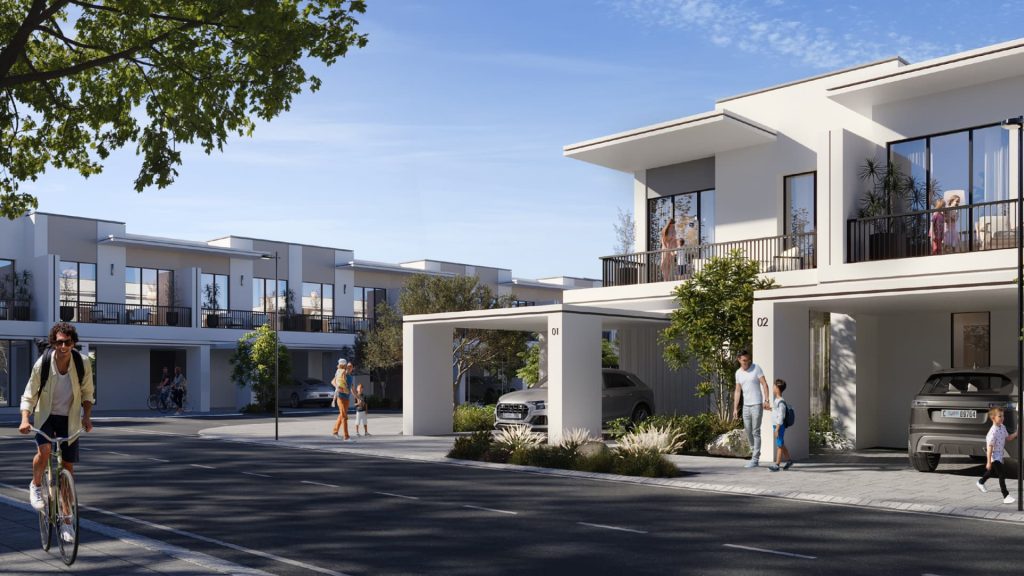 Elora The Valley Dubai townhouse exterior – 3 & 4 BHK homes in gated community