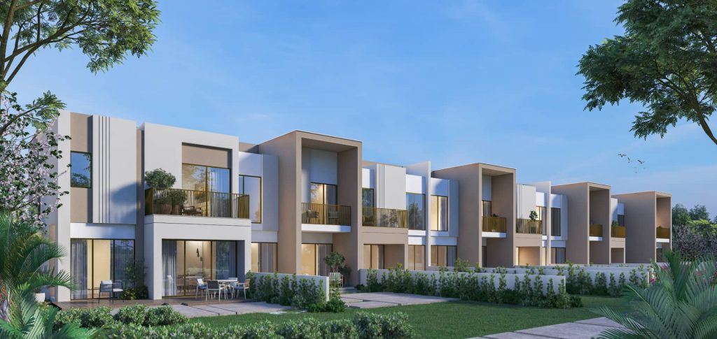 La Violeta at Villanova exterior view – modern townhouse in Villanova Dubai