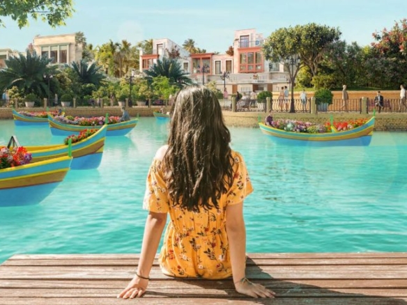 Malta DAMAC Lagoons waterfront townhouse exterior view – 4 and 5 BHK Dubai