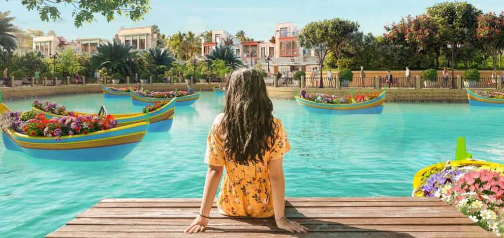 Malta DAMAC Lagoons waterfront townhouse exterior view – 4 and 5 BHK Dubai