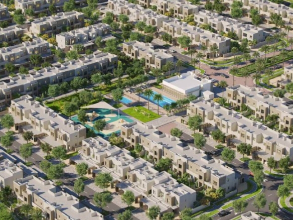 Reem Townhouses exterior view Dubai townhouse for sale