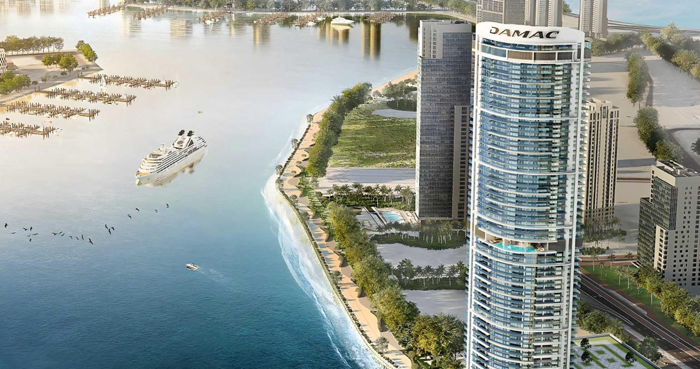 Damac Harbour waterfront tower exterior Dubai Harbour