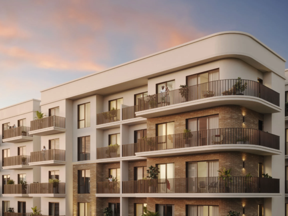 The Mayfair Town Square Dubai residential building exterior