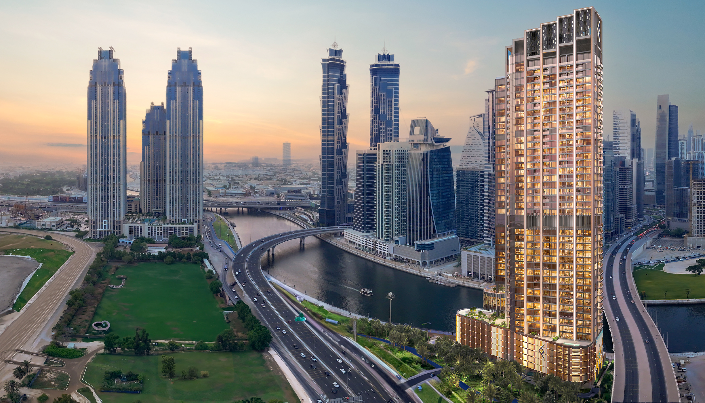 One River Point exterior waterfront Business Bay