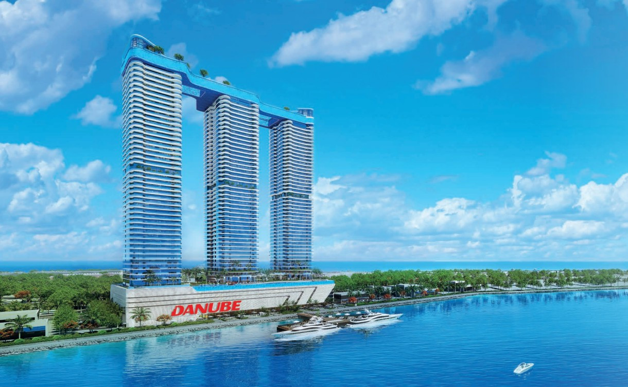 Oceanz by Danube Dubai Maritime City residential towers exterior