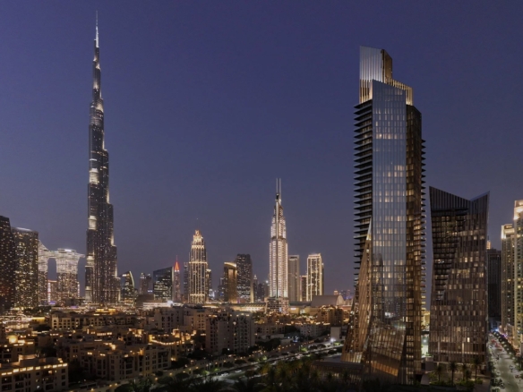 Baccarat Hotel & Residences Dubai exterior luxury towers Downtown