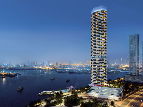 Coral Reef Dubai Maritime City waterfront tower exterior