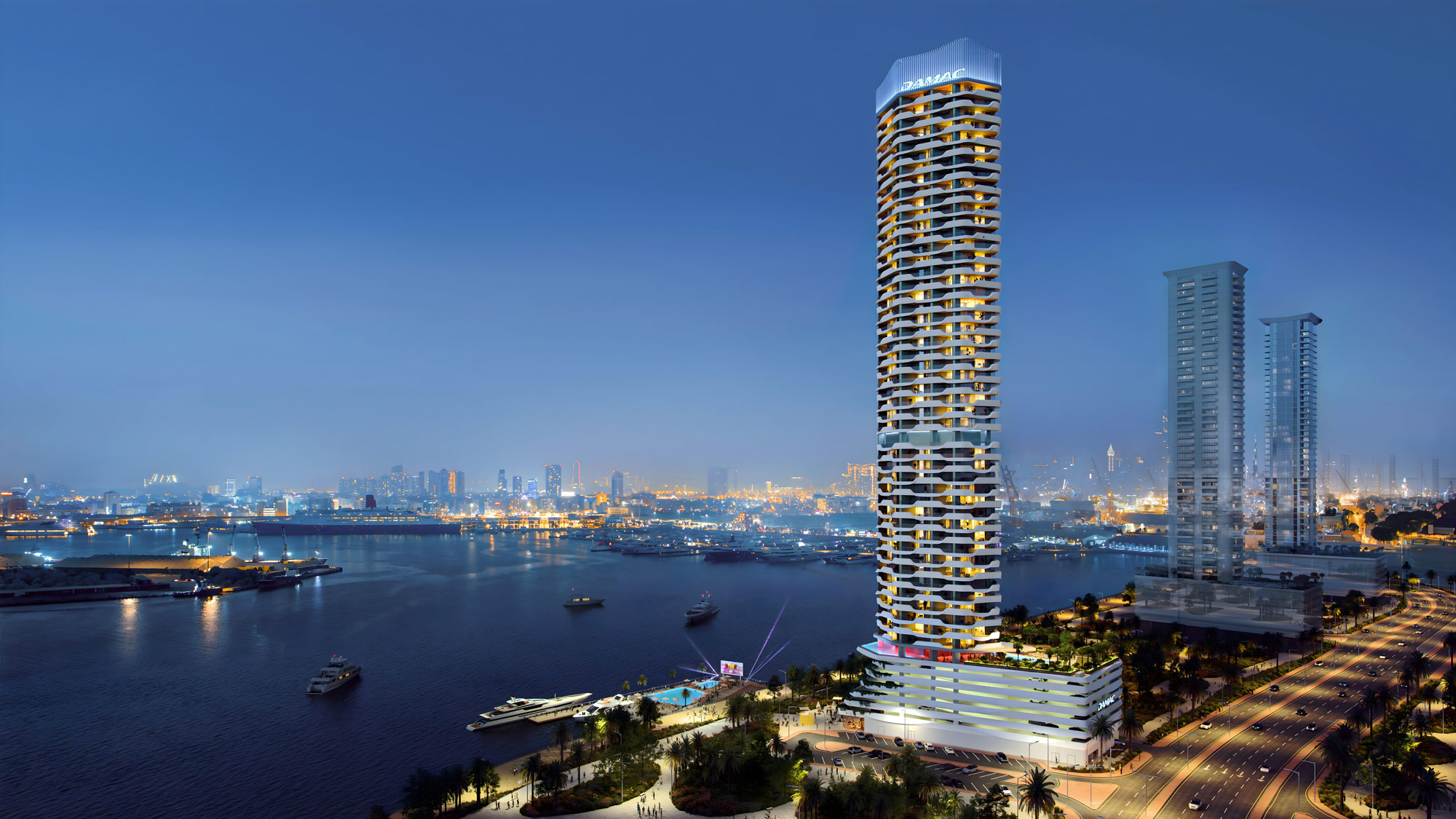 Coral Reef Dubai Maritime City waterfront tower exterior