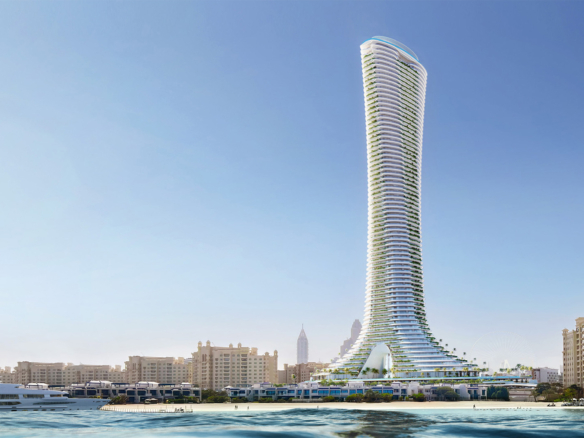 Como Residences Palm Jumeirah Dubai exterior waterfront tower