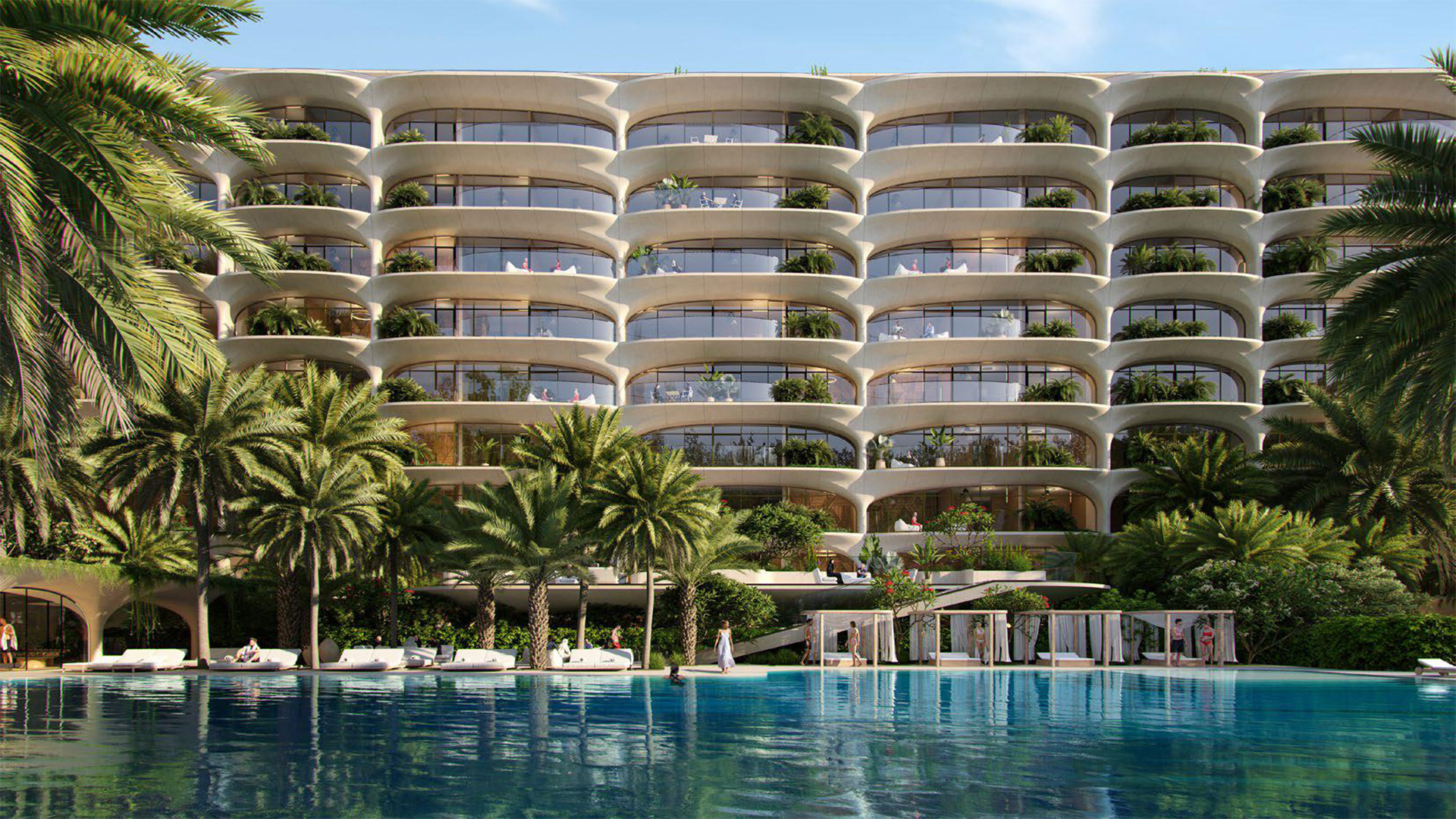 Ocean House Palm Jumeirah Dubai luxury residential tower exterior