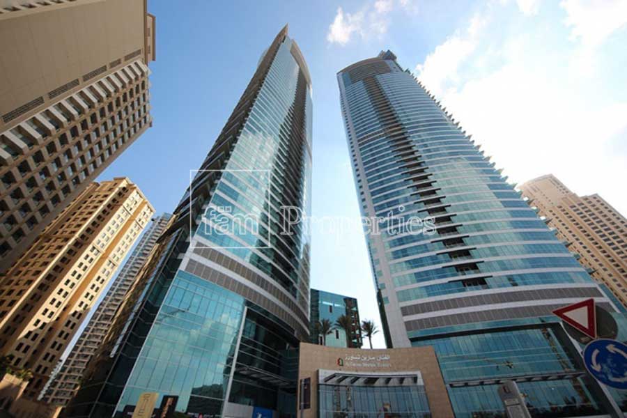 Al Fattan Marine Towers exterior view Dubai Marina JBR