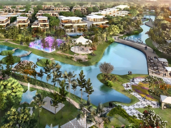 DAMAC Lagoons residential community Dubailand Dubai exterior