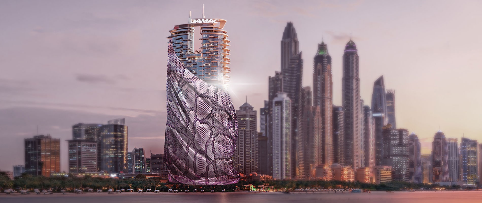 Cavalli Casa Tower luxury high-rise exterior Dubai Marina