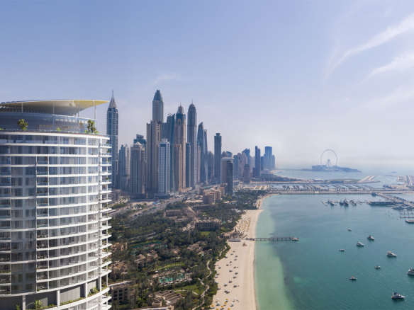 Palm Beach Towers waterfront residential exterior Palm Jumeirah