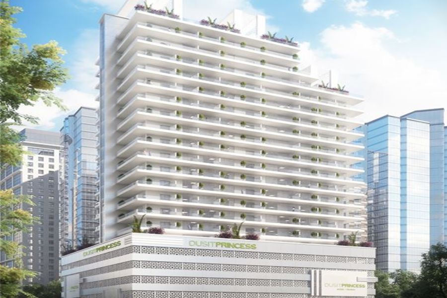 Dusit Princess Rijas luxury hotel residence exterior in Dubai