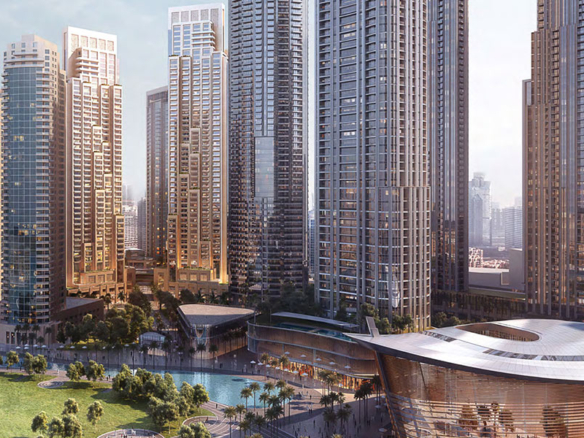 Act One Act Two Towers Downtown Dubai exterior view