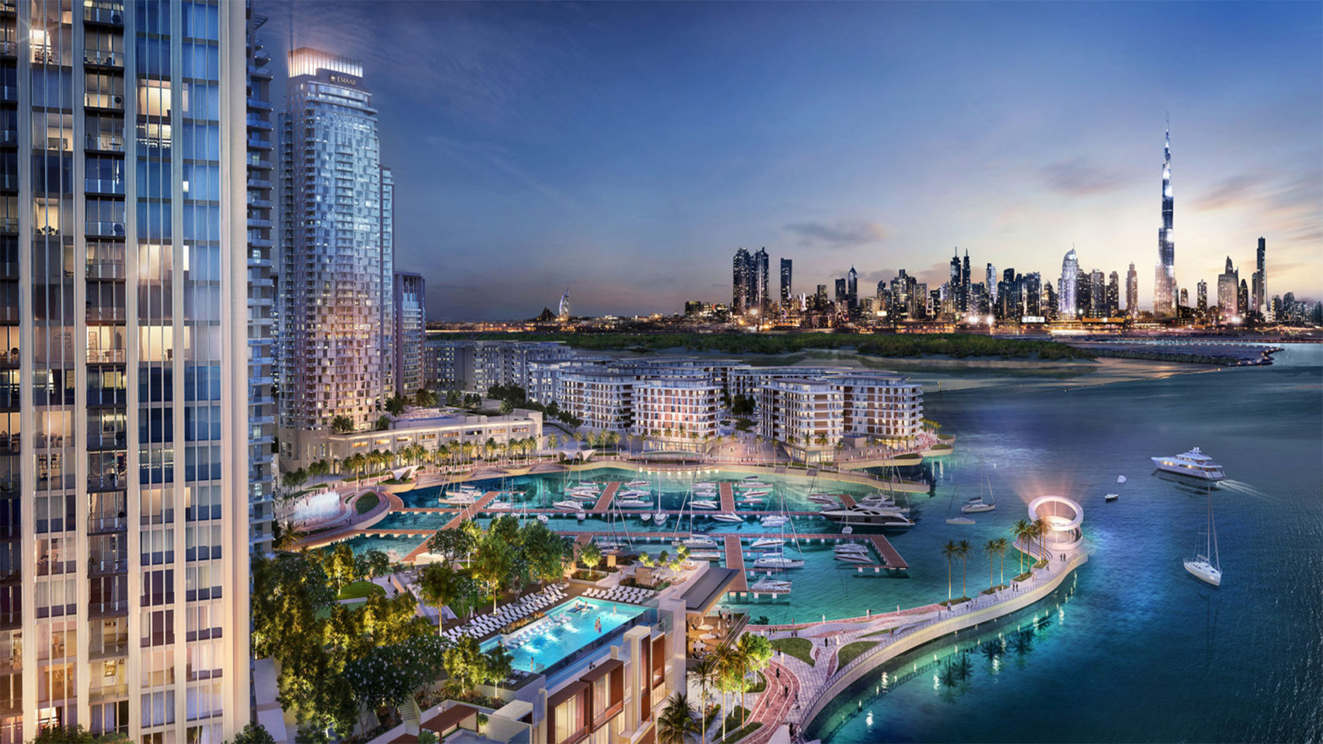 Dubai Creek Beach waterfront apartments Dubai