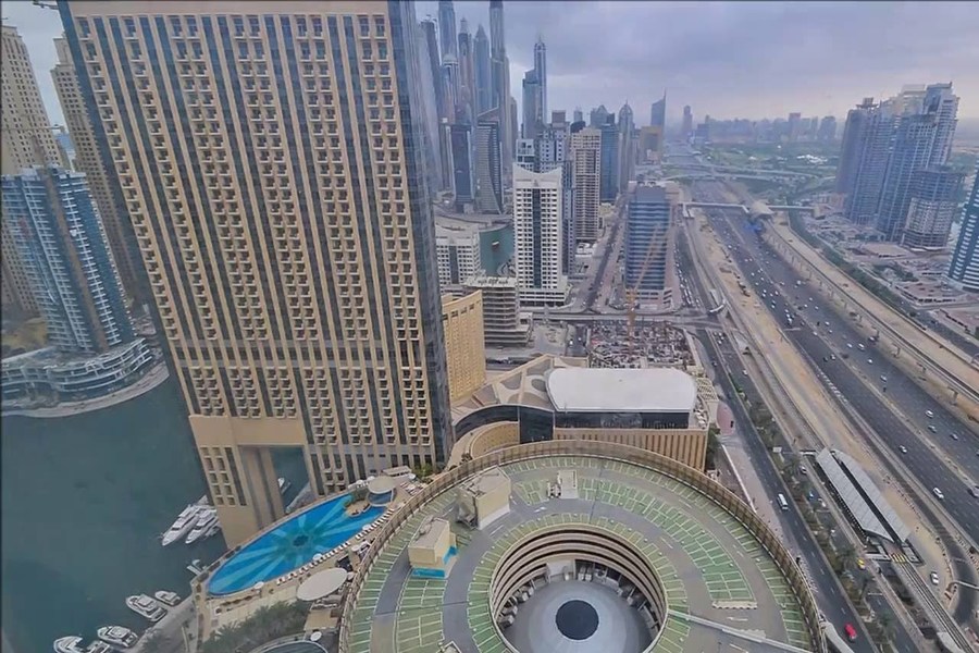 Marina Plaza Dubai Marina commercial tower exterior