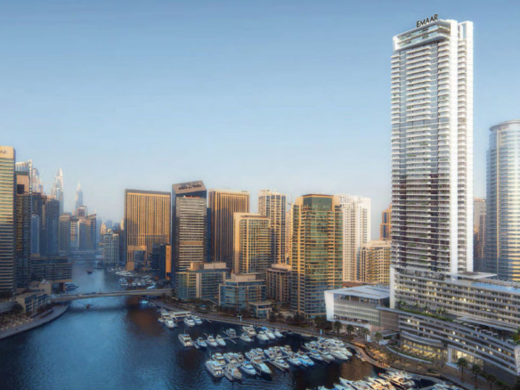 Vida Residences by Emaar exterior view at Dubai Marina