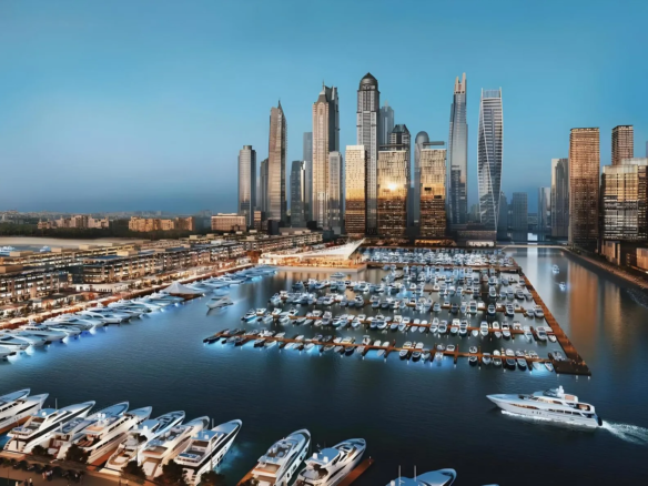 W Residences Dubai Harbour exterior waterfront view