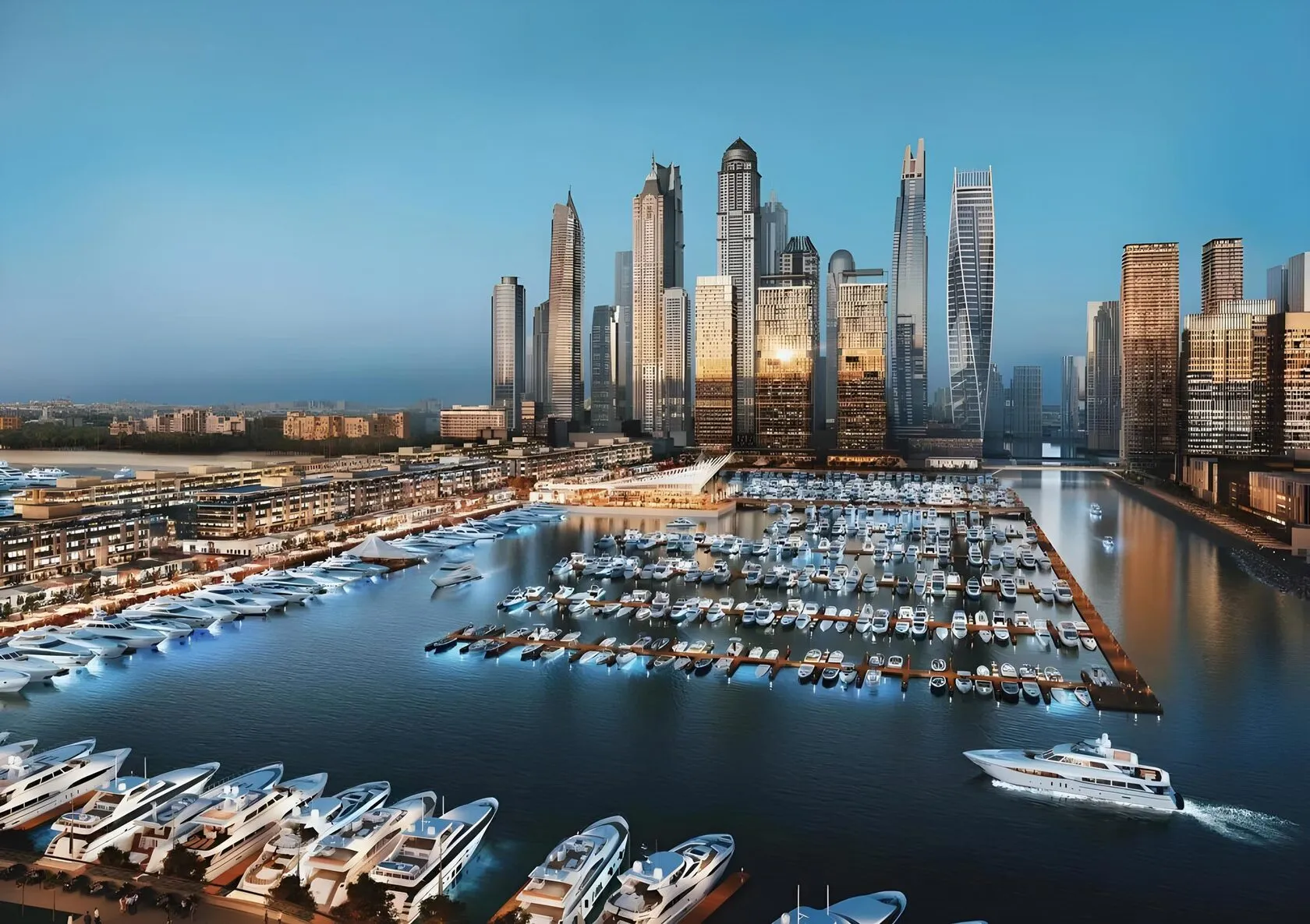 W Residences Dubai Harbour exterior waterfront view