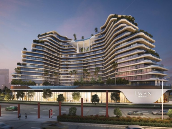 15 Cascade apartment interior and infinity pool