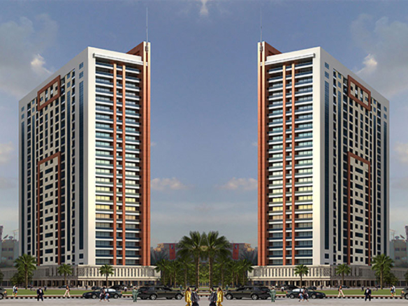 Al Fahad Tower 4 residential exterior in Arjan Dubai