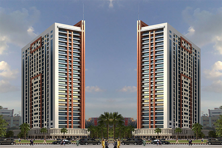 Al Fahad Tower 4 residential exterior in Arjan Dubai