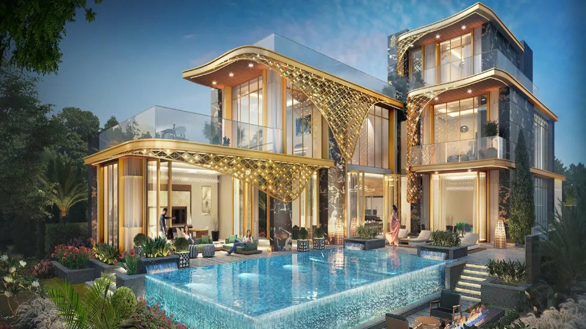 Gems Estates DAMAC Hills luxury villa exterior Dubai