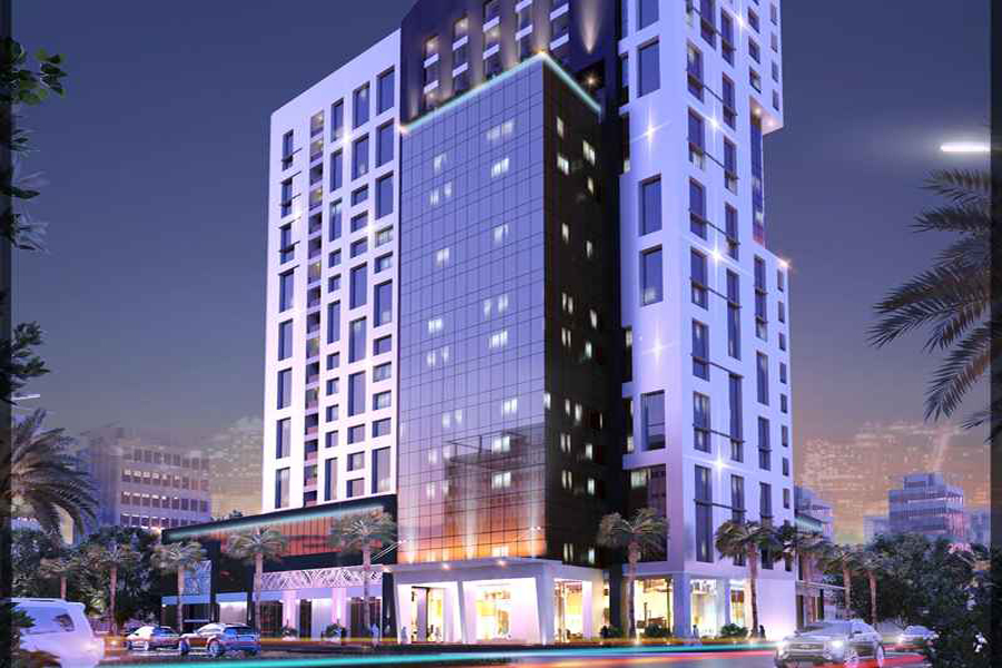 Maison Cour Jardin Business Bay Dubai residential tower exterior