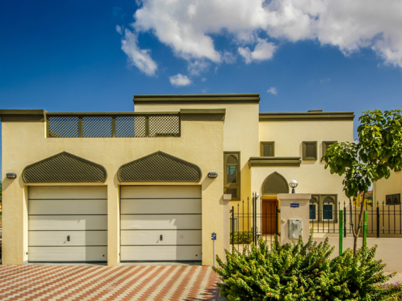 Regional Small luxury villa exterior in Dubai residential community