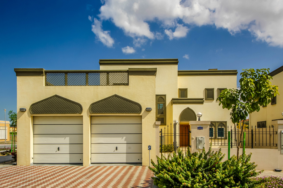 Regional Small luxury villa exterior in Dubai residential community