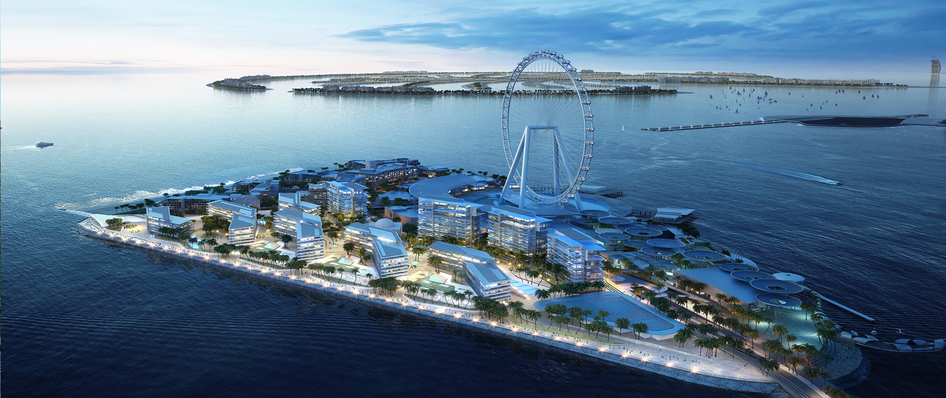 Bluewaters Residences waterfront apartment towers in Dubai