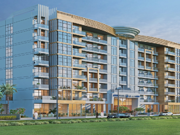 Azizi Pearl residential building exterior in Al Furjan Dubai