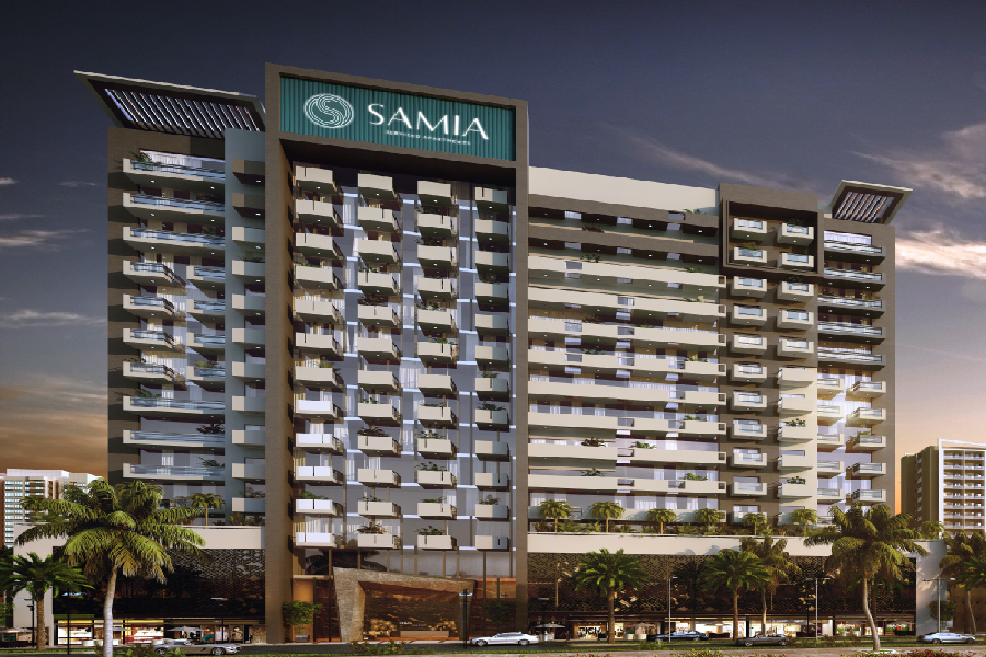 Azizi Samia Residence residential building exterior in Al Furjan Dubai