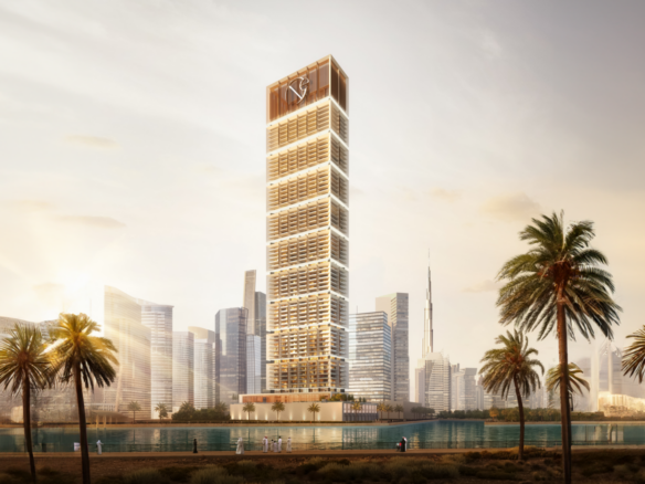 One by Binghatti 2 residential building exterior in Business Bay