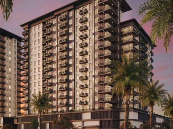 Kaya Apartments exterior view in Town Square Dubai