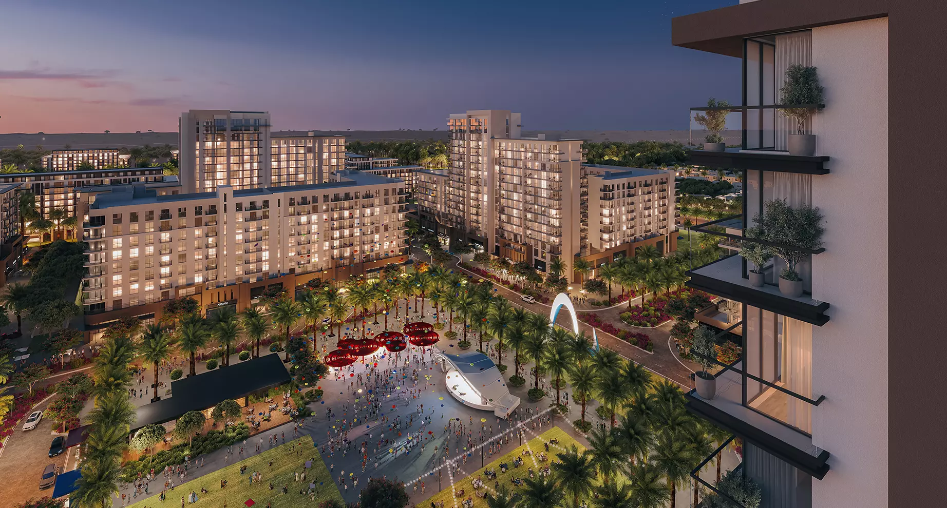 Aria on the Park exterior view Town Square Dubai