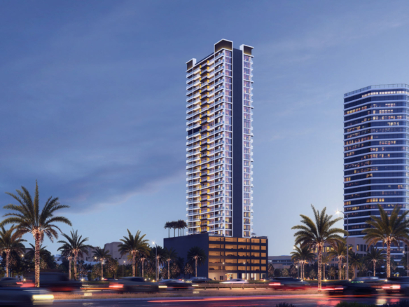 Binghatti Venus residential building exterior in JVC